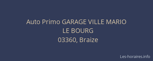 Auto Primo GARAGE VILLE MARIO