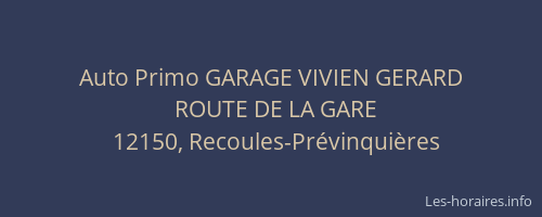 Auto Primo GARAGE VIVIEN GERARD