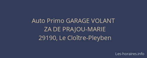 Auto Primo GARAGE VOLANT