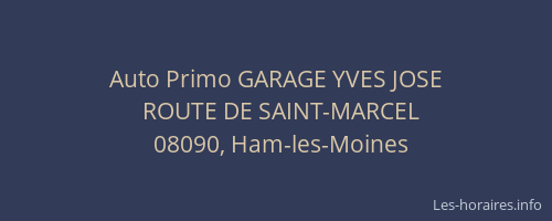Auto Primo GARAGE YVES JOSE