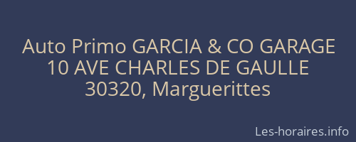 Auto Primo GARCIA & CO GARAGE