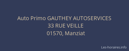 Auto Primo GAUTHEY AUTOSERVICES