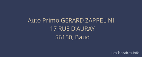 Auto Primo GERARD ZAPPELINI