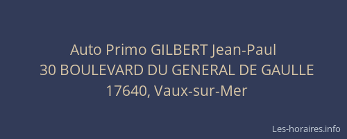 Auto Primo GILBERT Jean-Paul