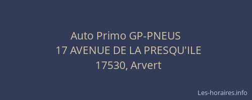 Auto Primo GP-PNEUS