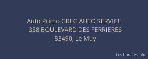 Auto Primo GREG AUTO SERVICE