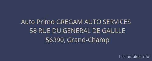 Auto Primo GREGAM AUTO SERVICES