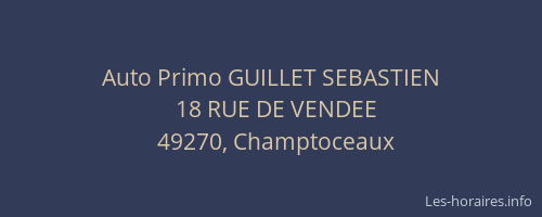 Auto Primo GUILLET SEBASTIEN