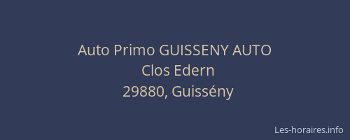 Auto Primo GUISSENY AUTO