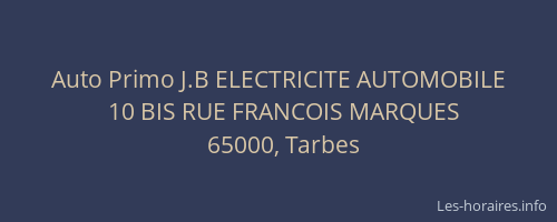 Auto Primo J.B ELECTRICITE AUTOMOBILE