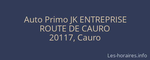 Auto Primo JK ENTREPRISE
