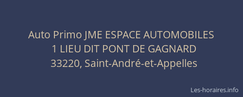 Auto Primo JME ESPACE AUTOMOBILES