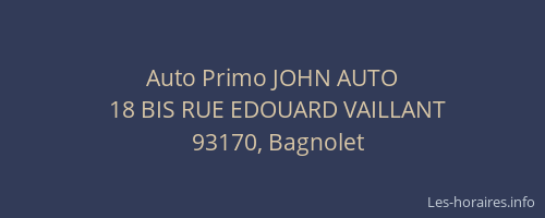 Auto Primo JOHN AUTO