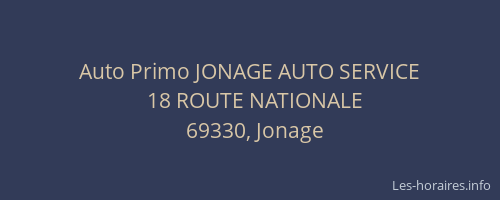 Auto Primo JONAGE AUTO SERVICE