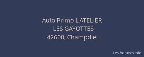 Auto Primo L'ATELIER