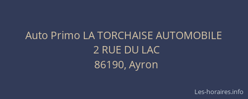 Auto Primo LA TORCHAISE AUTOMOBILE