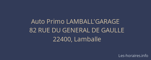 Auto Primo LAMBALL'GARAGE