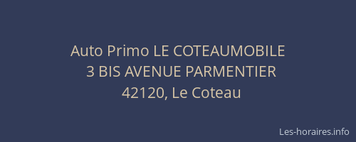 Auto Primo LE COTEAUMOBILE