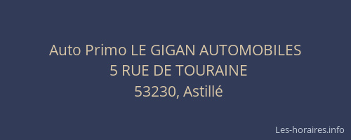 Auto Primo LE GIGAN AUTOMOBILES