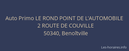 Auto Primo LE ROND POINT DE L'AUTOMOBILE