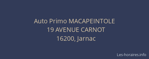 Auto Primo MACAPEINTOLE