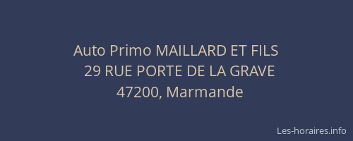 Auto Primo MAILLARD ET FILS