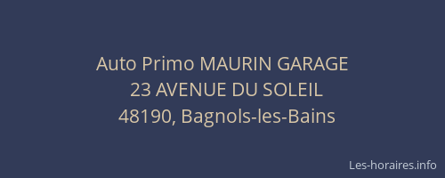 Auto Primo MAURIN GARAGE