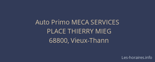 Auto Primo MECA SERVICES