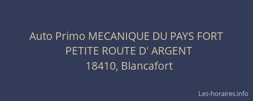 Auto Primo MECANIQUE DU PAYS FORT