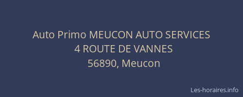 Auto Primo MEUCON AUTO SERVICES