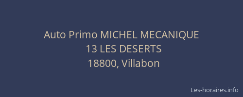 Auto Primo MICHEL MECANIQUE