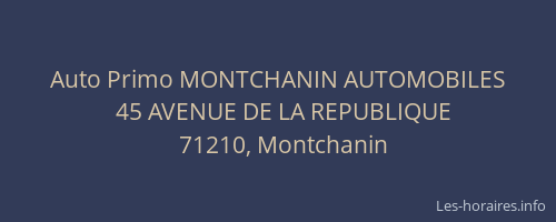 Auto Primo MONTCHANIN AUTOMOBILES