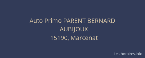 Auto Primo PARENT BERNARD