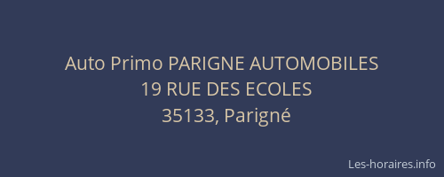 Auto Primo PARIGNE AUTOMOBILES