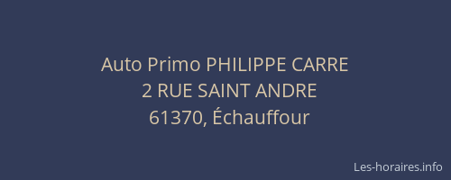 Auto Primo PHILIPPE CARRE