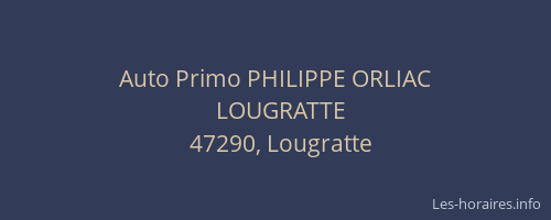 Auto Primo PHILIPPE ORLIAC