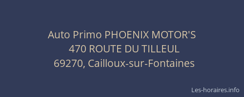 Auto Primo PHOENIX MOTOR'S
