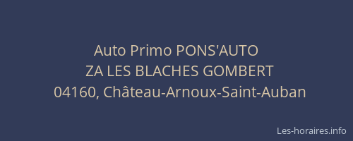 Auto Primo PONS'AUTO