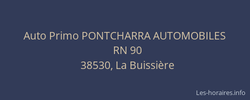 Auto Primo PONTCHARRA AUTOMOBILES