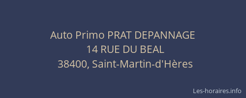 Auto Primo PRAT DEPANNAGE