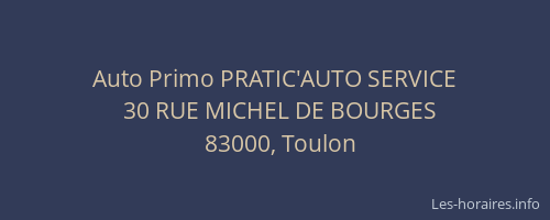 Auto Primo PRATIC'AUTO SERVICE