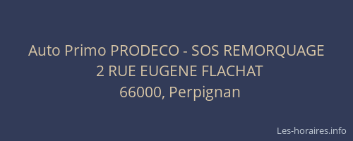 Auto Primo PRODECO - SOS REMORQUAGE