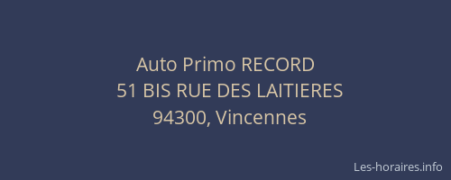 Auto Primo RECORD