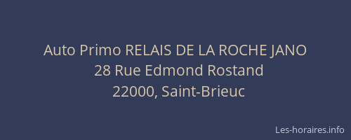 Auto Primo RELAIS DE LA ROCHE JANO