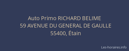 Auto Primo RICHARD BELIME