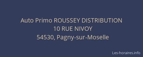 Auto Primo ROUSSEY DISTRIBUTION