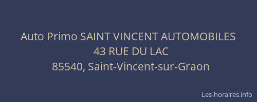 Auto Primo SAINT VINCENT AUTOMOBILES