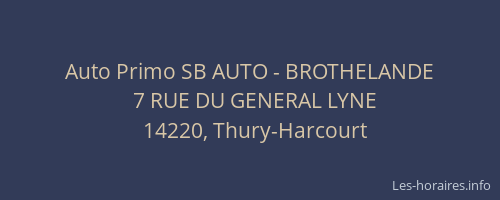 Auto Primo SB AUTO - BROTHELANDE