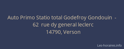Auto Primo Statio total Godefroy Gondouin  -