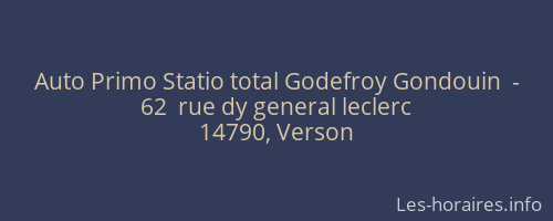 Auto Primo Statio total Godefroy Gondouin  -
